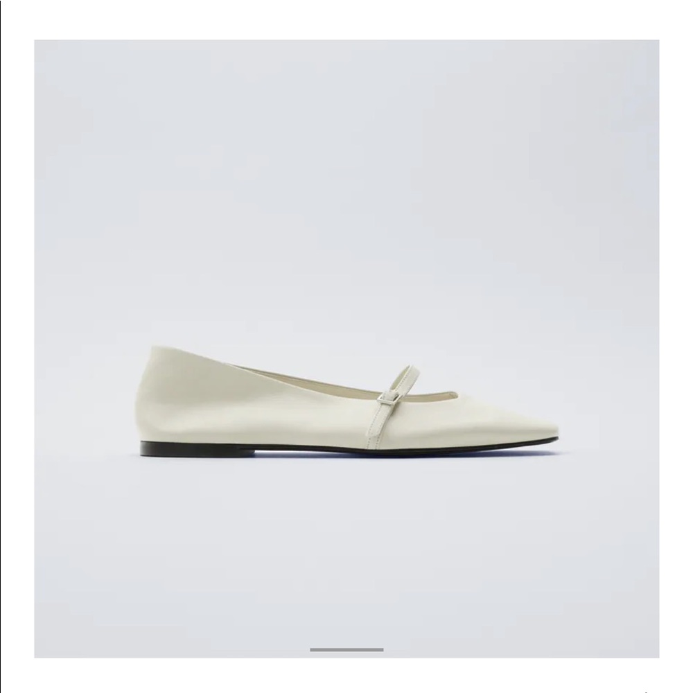 COPY - Zara Leather Ballet Flats (Square Toe) NWT - Picture 2 of 6